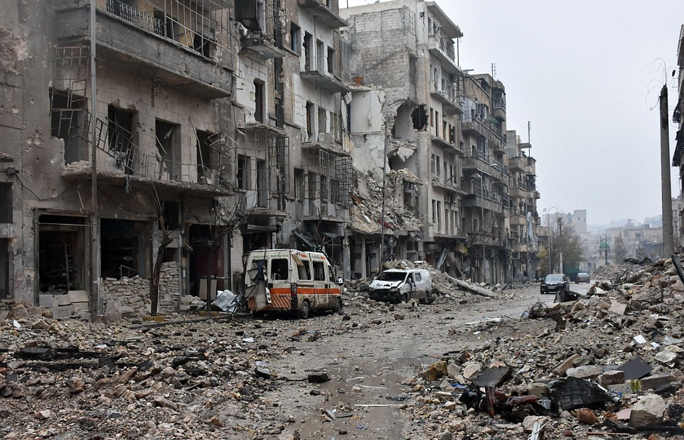 阿勒颇战前战后景色对比 苦战四年城市变废墟(高清组图)