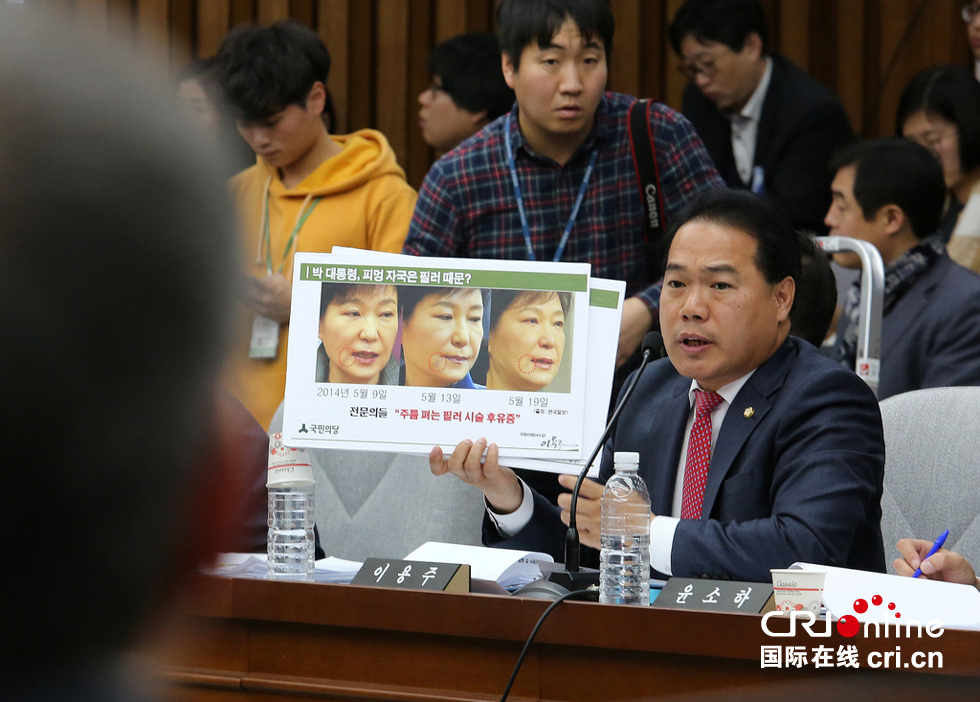 韩国国会"干政门"听证会讨论朴槿惠"整容风波"(高清组图)