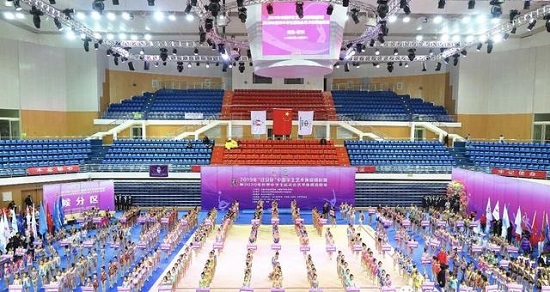 2019年中国学生艺术体操锦标赛迁安举办，榆林职院再创佳绩
