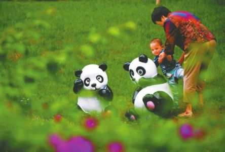 （焦点图，导航成都，移动端）成都三环路熊猫绿道本月底亮相 “熊猫”组团来卖萌