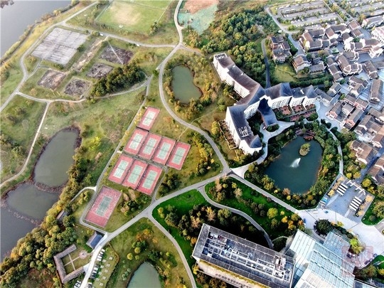 #四川在线#生态文明@湿地】初冬的仁寿黑龙滩国家湿地公园：色彩