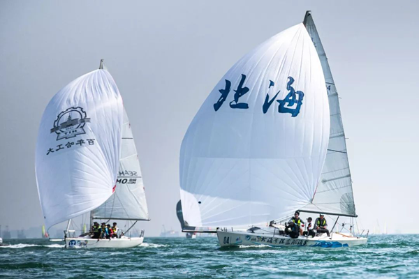 2019“一带一路”国际帆船赛开赛 北海号获得公开A组冠军