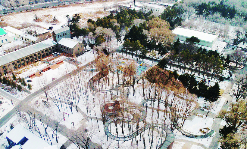 雪中长春水文化生态园似丹青水墨 精致唯美