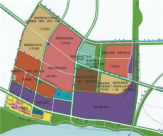 荆州江陵绿色能源化工产业园区总体布局规划图.