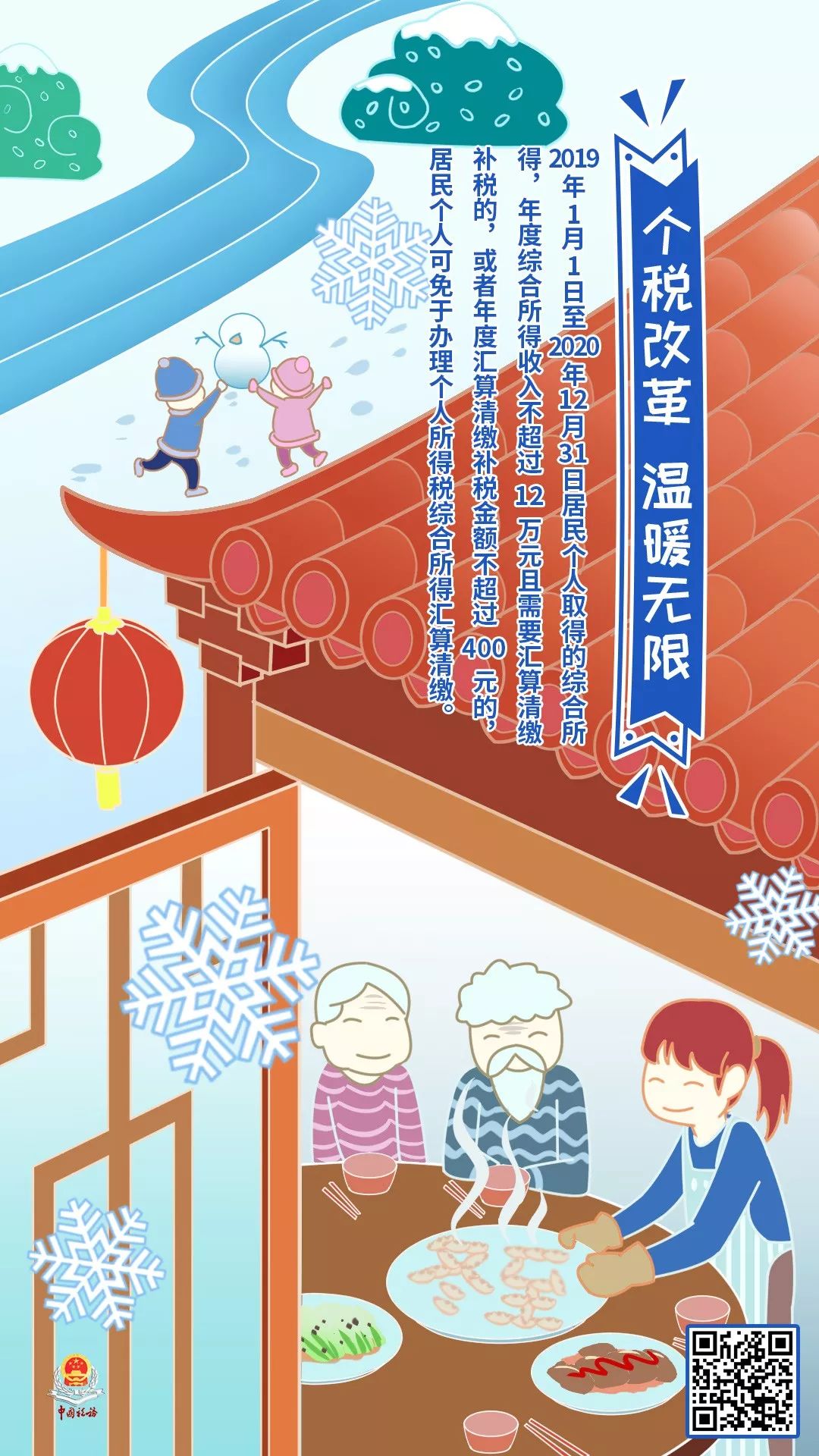 国际在线■今日冬至丨一组海报，带你感受减税降费的温暖