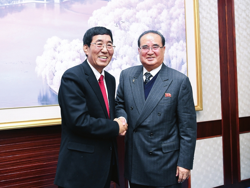 中共吉林省委友好代表团访问朝鲜