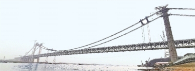 （城市远洋图片）“武汉力量”设计建造世界首座中国高铁标准悬索桥
