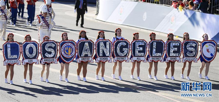#新华网#洛杉矶举行2020新年玫瑰花车游行