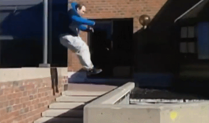 200斤胖子玩跑酷(组图)