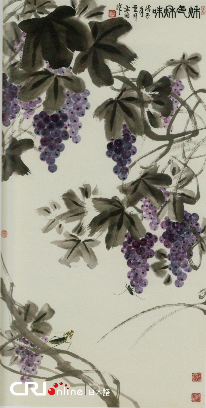 图片默认标题_fororder_38《秋味秋声》纸本 137×69cm 2008年