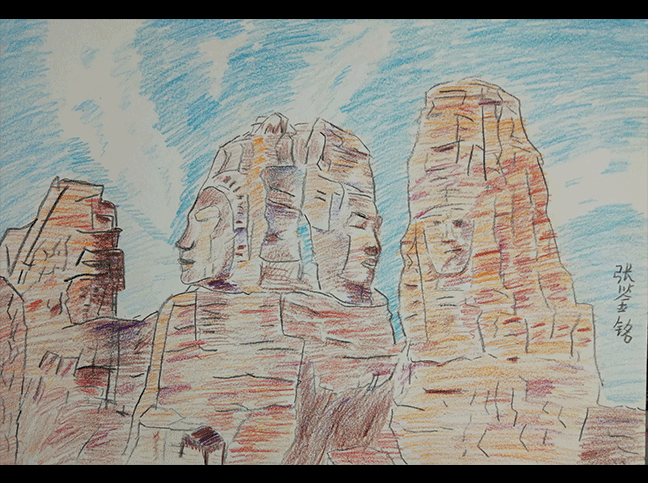 《柬埔寨四面佛》张鉴铭(9岁) 《柬埔寨四面佛》张鉴铭(9岁)_fororder_柬埔寨四面佛—张鉴铭(9岁)