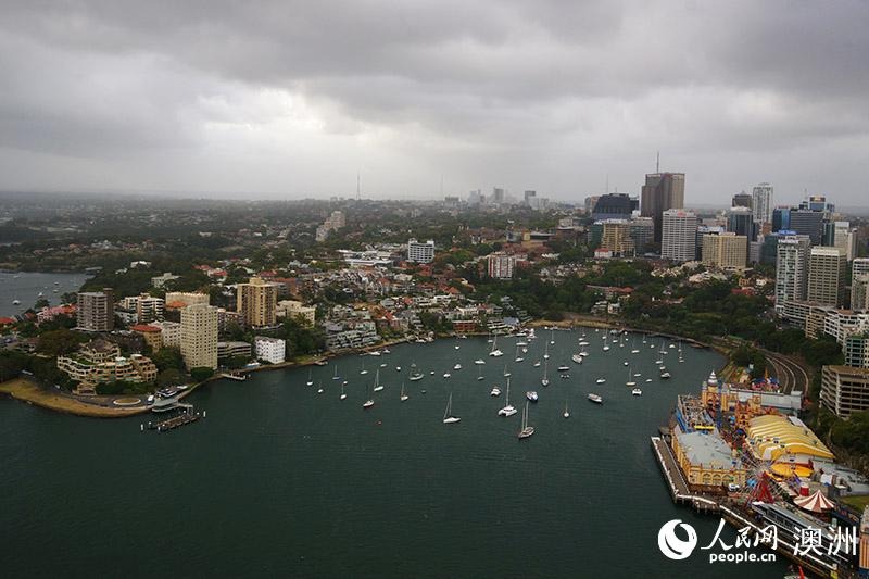 登顶悉尼海港大桥俯瞰悉尼城市风光（摄影 张玮）