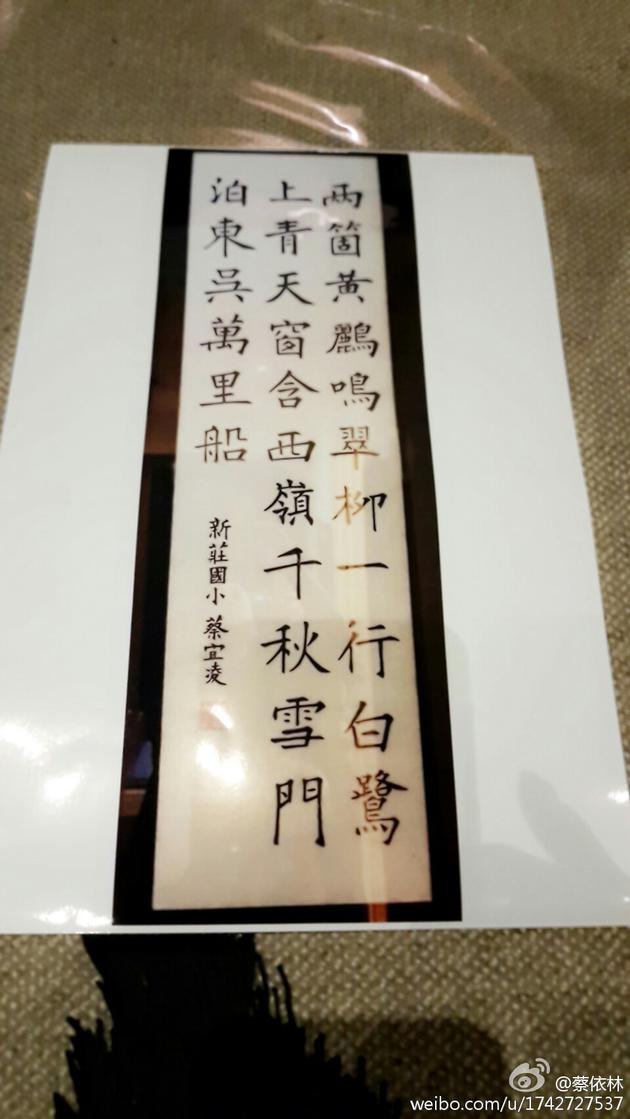 蔡依林晒书法作品字迹工整 明星书法字迹大比拼