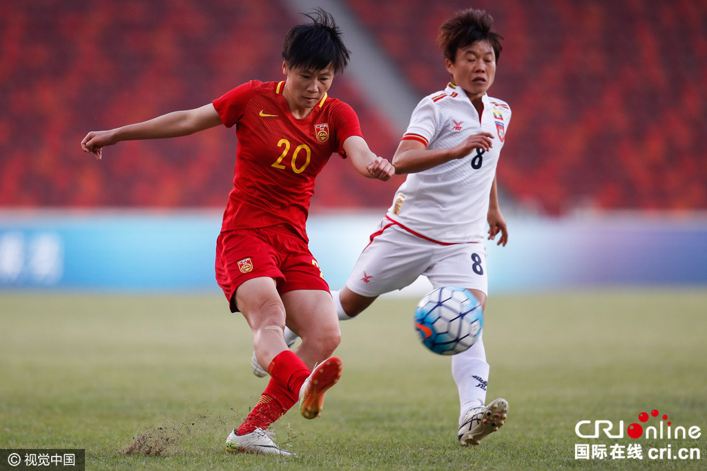 四国赛-张睿梅开二度 中国女足2-0缅甸
