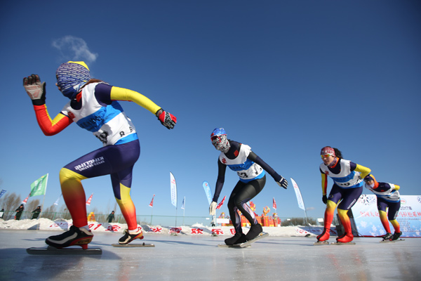全国大众滑冰比赛走进乡村 普及冰雪项目到基层