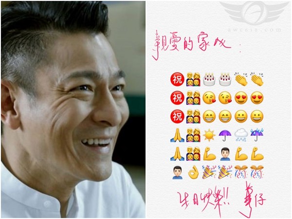 坠马17天！刘德华亲笔信+Emoji表情报平安(图)