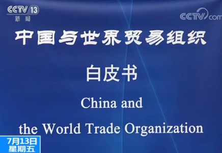 中国在世贸组织举行《中国与世界贸易组织》白