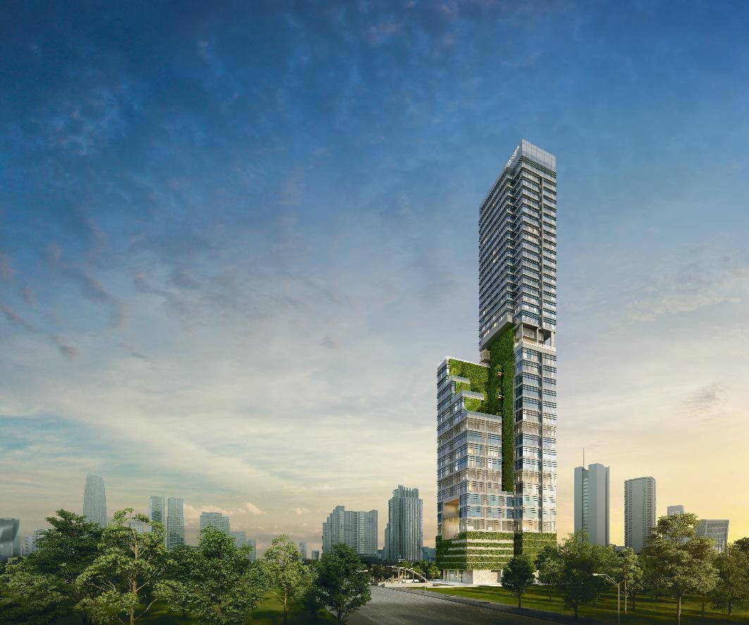 当建筑和自然无限趋近,平铺的森林立了起来,城市中心出现了一座垂直的森林。近日,曼谷楼市创造性地推出了“CONNER RATCHATHEWI—睿府•暹逻”这个项目,主打垂直森林的设计理念,以现代语言诠释了绿色公寓的新风向,在市场上大获好评。 “CONNER RATCHATHEWI—睿府•暹逻”是一幢38层的高端住宅大楼。大楼的内部、外部有超过14万棵绿植拥簇,逾5800平方米的绿化面积。这些包裹住大楼的植物,既能够
