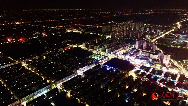 夜拍江苏海门江海门户的璀璨夜景