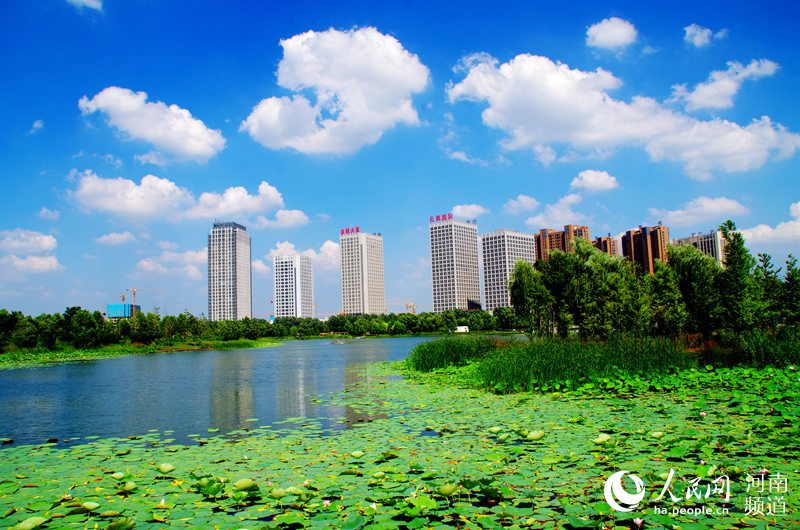 【焦点图-大图】【 移动端-焦点图】【图说5】河南许昌：治水造绿 城市美如画