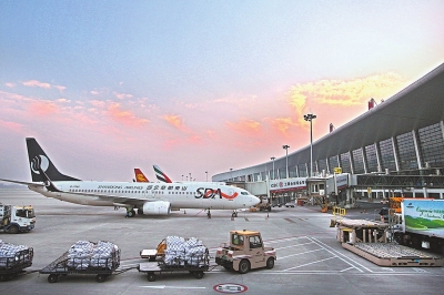 【豫见国际-图片】【 移动端-焦点图】郑州机场：伸展开放的翅膀