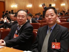 政协发言人王国庆与政协委员、国际台台长王庚年