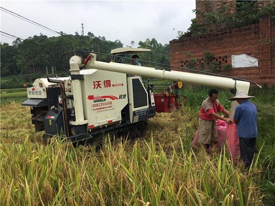 重庆铜梁区水稻收割喜开机