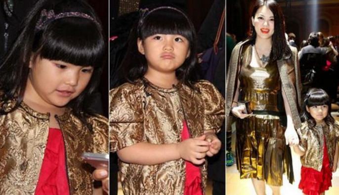 王诗龄李湘甜馨李小璐 亲子装哪家美？(组图)