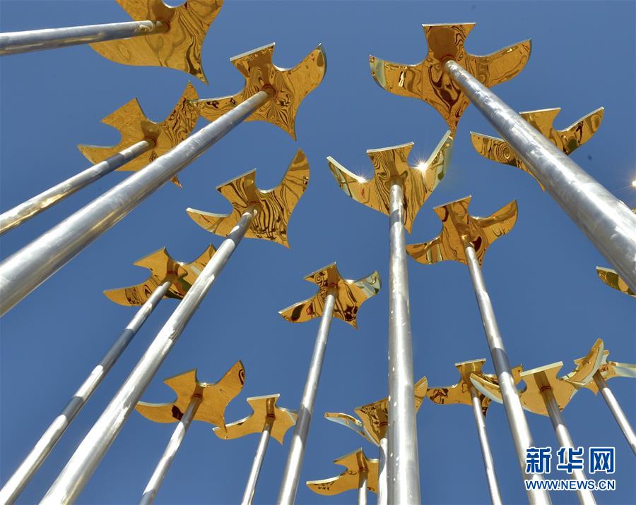 甘肃民勤：2018首届中国·民勤沙漠雕塑国际创作营开幕