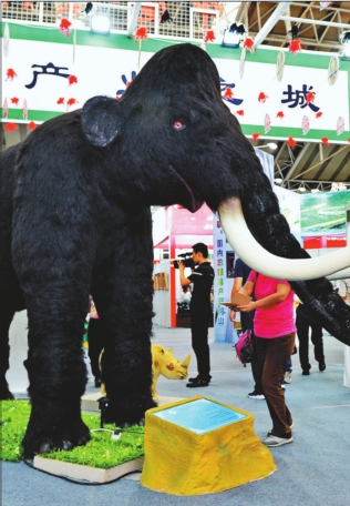 冰川时期的猛犸象“走进”文博会