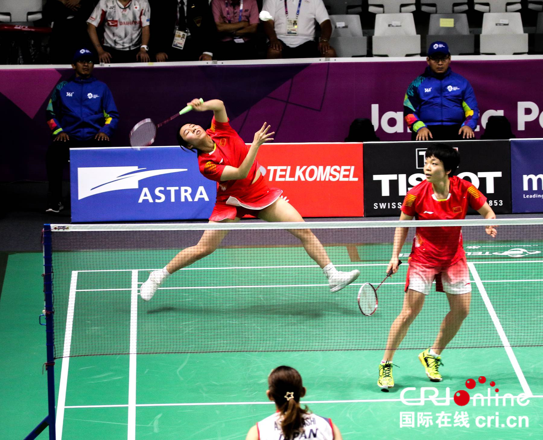 【2018亚运会】亚运会羽毛球比赛中国女双、