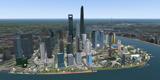 “一江一河”地图进入3D时代 黄浦江苏州河三维影像首次向公众展现