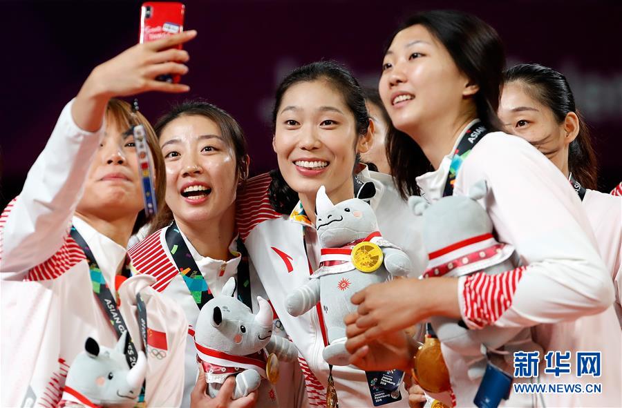 亚运会女子排球-中国队3-0泰国队夺冠