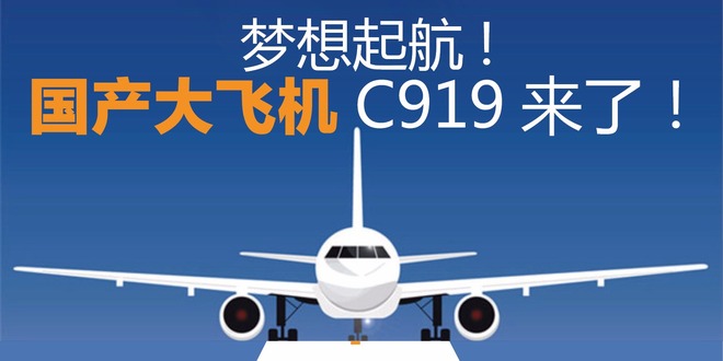 国产大飞机c919来了!