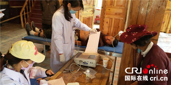 图片默认标题_fororder_为贫困村民进行健康扶贫体检（稻城县委宣传部 供图）