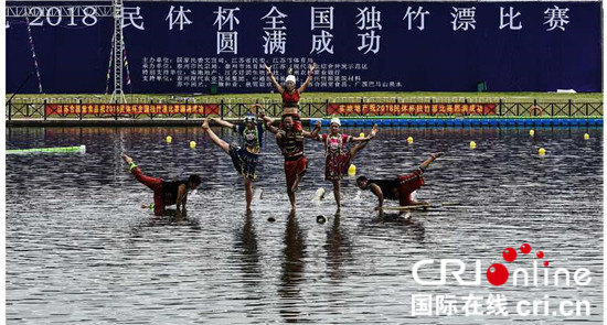 （供稿 文体列表 三吴大地泰州 移动版）2018年民体杯全国独竹漂比赛在泰州开赛