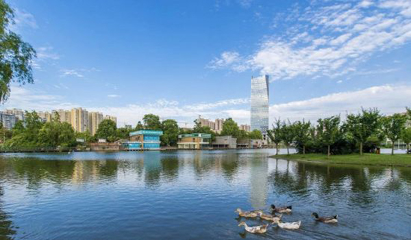 图片默认标题_fororder_美丽的温江区城区公园