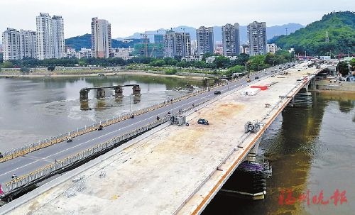 福州新洪山桥11月底半幅通车 交通导改方案出炉