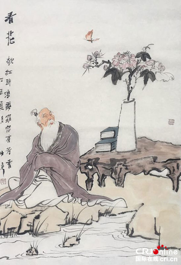 图片默认标题_fororder_慈善拍卖作品之一《看花》（摄影-叶林）