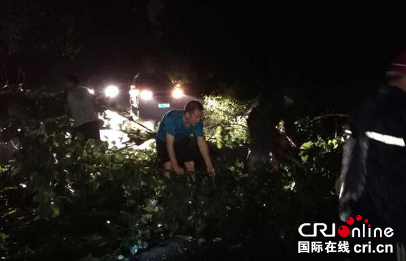 图片默认标题_fororder_深夜排除险情。（温江区涌泉街道-供图）