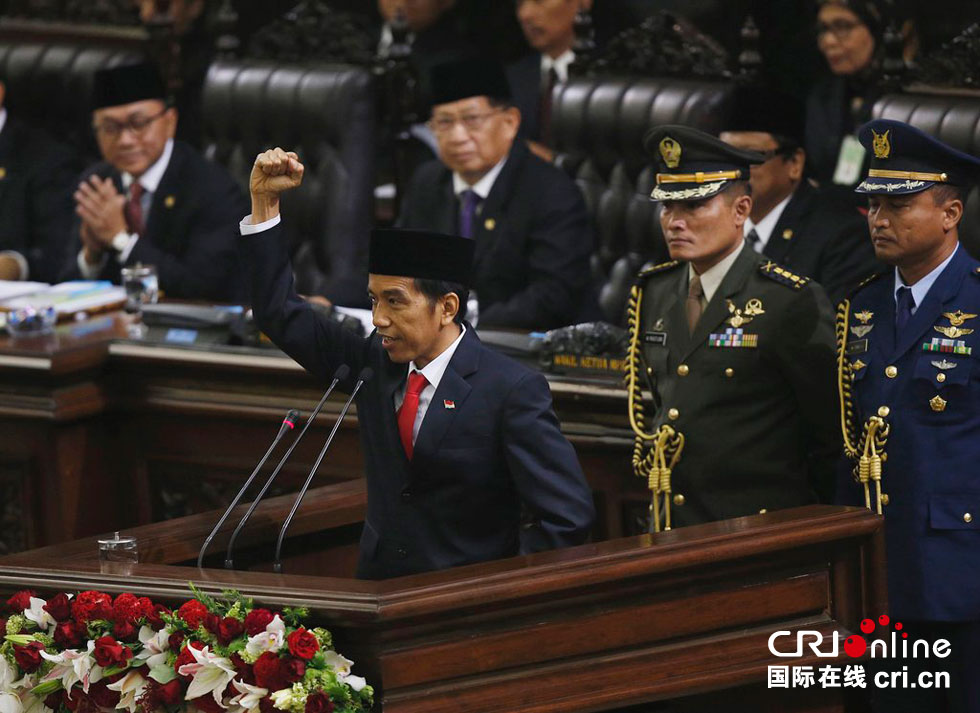 当地时间2014年10月20日，印尼雅加达，印尼新总统佐科宣誓就职仪式举行。图片来源：CFP