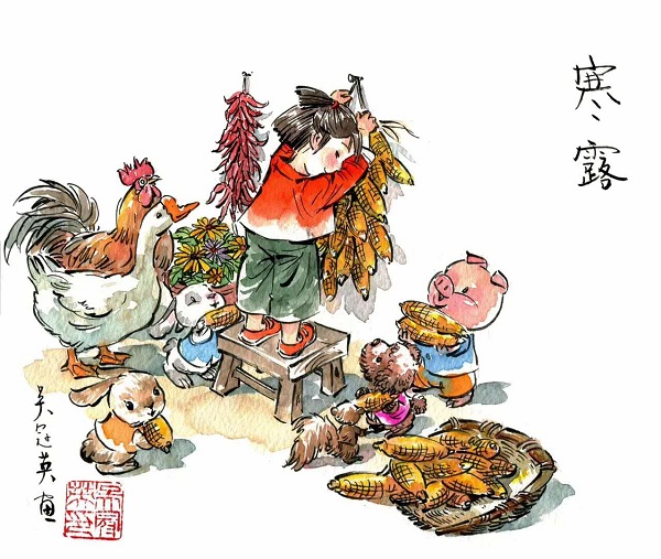 清华美院教授吴冠英：童心画处暑，在二十四节气中手绘中国