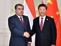 習近平會見塔吉克斯坦總統拉赫蒙