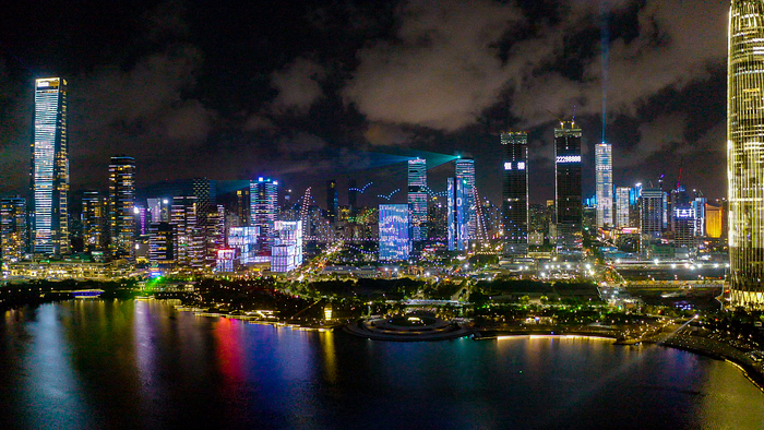 심천인재공원 라이트쇼로 특구설립 40주년 경축_fororder_VCG111296559142