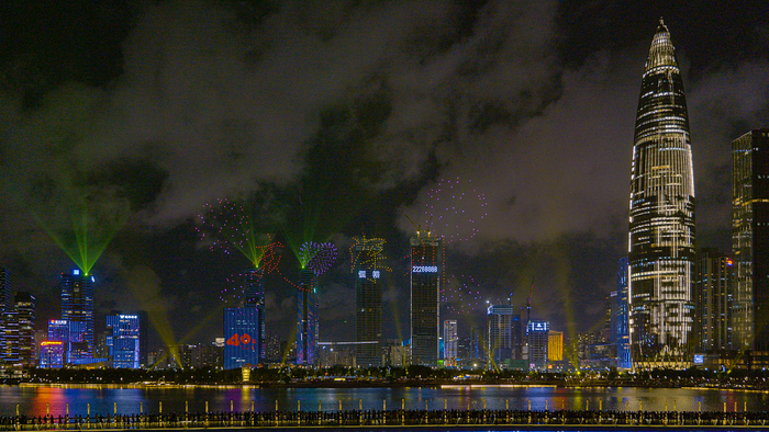 심천인재공원 라이트쇼로 특구설립 40주년 경축_fororder_VCG111296559825