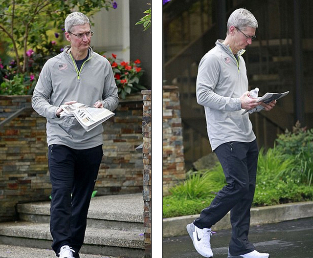 苹果CEO库克独自度过54岁生日 购物洗车做家务