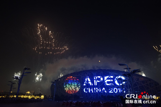 APEC之夜:焰火表演點亮夜空