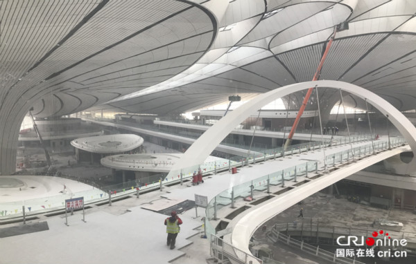 The Construction of Beijing Daxing International Airport Terminal is in full swing