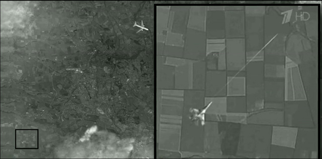 俄媒播放卫星图像证明马航客机被歼击机击落(图)
