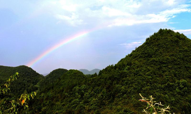 【区县联动】【酉阳】酉阳后坪乡雨后现美丽彩虹